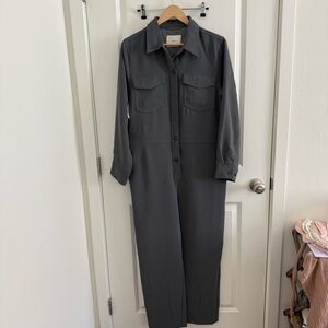 NWT Aritzia Wilfred Laneway Jumpsuit - Coal Gray (M)